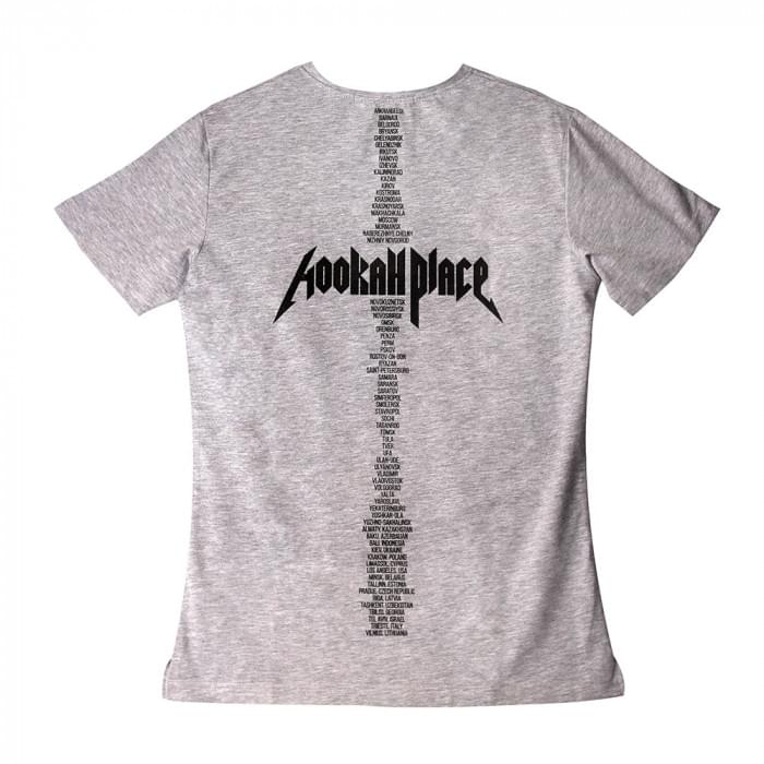 Футболка унисекс HookahPlace Hard rock (серая) (S)