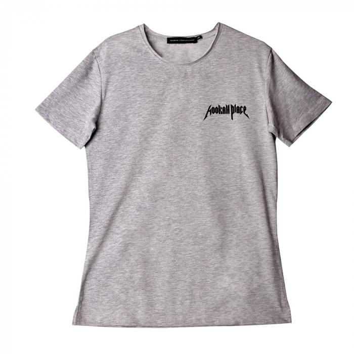 Футболка унисекс HookahPlace Hard rock (серая) (XL)