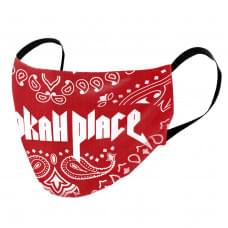 Защитная маска HookahPlace Hard Rock красная (хлопок)